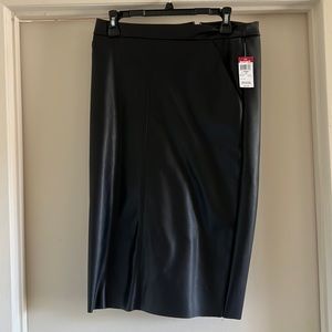 Brand new black pleather pencil skirt